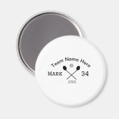 Teamnaam hier voeg naam toe nummer bal paddle golf magneet (Voorkant / Achterkant)