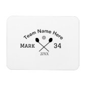 Teamnaam hier voeg naam toe nummer bal paddle golf magneet (Horizontaal)