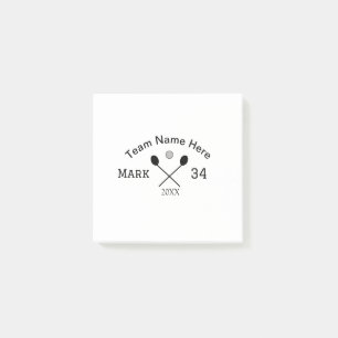 Teamnaam hier voeg naam toe nummer bal paddle golf post-it® notes