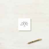 Teamnaam hier voeg naam toe nummer bal paddle golf post-it® notes (Op bureau)