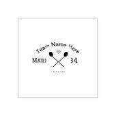 Teamnaam hier voeg naam toe nummer bal paddle golf rubberstempel (Afrduk)
