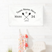 Teamnaam hier voeg naam toe nummer bal paddle golf spandoek (Insitu)
