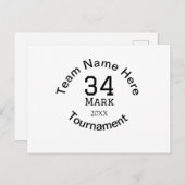 Teamnaam hier voeg naam toernooi jaar tekst toe briefkaart (Voorkant / Achterkant)