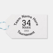 Teamnaam hier voeg naam toernooi jaar tekst toe cadeaulabel (Achterkant Horizontaal)