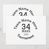 Teamnaam hier voeg naam toernooi jaar tekst toe feestdagenkaart (Voorkant / Achterkant)