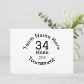 Teamnaam hier voeg naam toernooi jaar tekst toe feestdagenkaart (Staand voorkant)