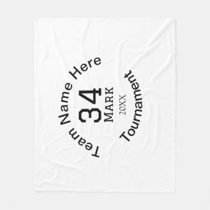 Teamnaam hier voeg naam toernooi jaar tekst toe fleece deken