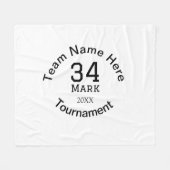 Teamnaam hier voeg naam toernooi jaar tekst toe fleece deken (Voorkant (Horizontaal))