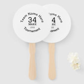 Teamnaam hier voeg naam toernooi jaar tekst toe handwaaier (Voorkant en achterkant)