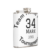 Teamnaam hier voeg naam toernooi jaar tekst toe heupfles (Rechts)