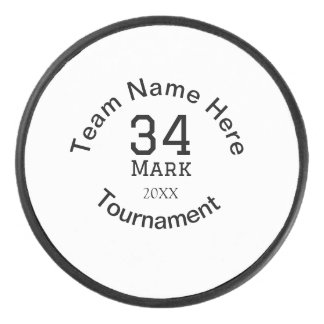 Teamnaam hier voeg naam toernooi jaar tekst toe hockey puck