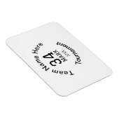 Teamnaam hier voeg naam toernooi jaar tekst toe magneet (Rechterzijde)