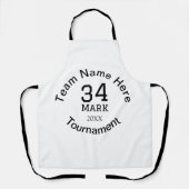 Teamnaam hier voeg naam toernooi jaar tekst toe schort (Voorkant)