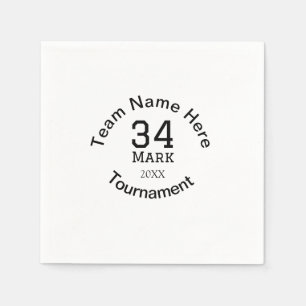 Teamnaam hier voeg naam toernooi jaar tekst toe servet