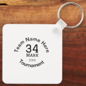 Teamnaam hier voeg naam toernooi jaar tekst toe sleutelhanger (Achterkant)