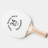 Teamnaam hier voeg naam toernooi jaar tekst toe tafeltennisbatje (Zijkant)