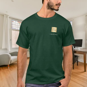 Teamnaam logo bedrijf groen t-shirt