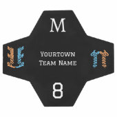 Teamnaam Nummer Geborduurd Modern Stijlvol Voetbal (Enkel)