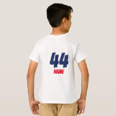 [Teamnaam]'s Gridiron Berserker #44 Aanpasbaar T-shirt (Achterkant volledig)