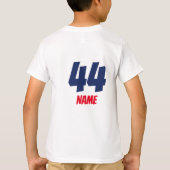[Teamnaam]'s Gridiron Berserker #44 Aanpasbaar T-shirt (Achterkant)