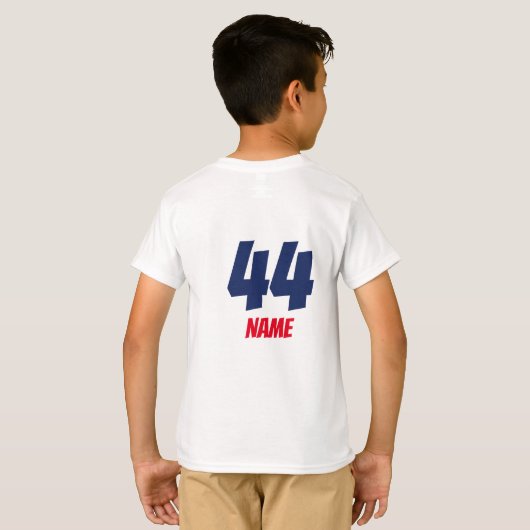 [Teamnaam]'s Gridiron Berserker #44  T-shirt (Achterkant volledig)