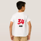 [Teamnaam]'s Gridiron Gladiator #34 Aanpasbaar T-shirt (Achterkant volledig)