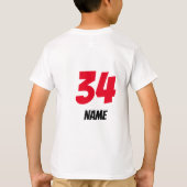 [Teamnaam]'s Gridiron Gladiator #34  T-shirt (Achterkant)