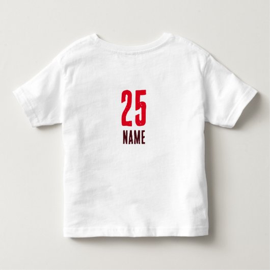 [Teamnaam]'s Gridiron Goal Getter #25Customizabl2 Kinder Shirts (Achterkant)