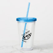 Teamnaam Speler toevoegen Naam Datum Sport mannen Acryl Drinkbeker (Achterkant)