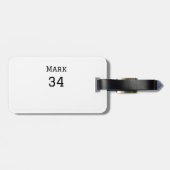 Teamnaam Speler toevoegen Naam Datum Sport mannen Bagagelabel (Achterkant horizontaal)