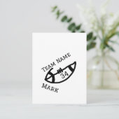 Teamnaam Speler toevoegen Naam Datum Sport mannen Briefkaart (Staand voorkant)