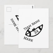 Teamnaam Speler toevoegen Naam Datum Sport mannen Briefkaart (Voorkant / Achterkant)
