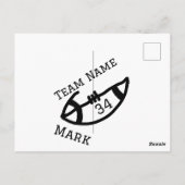 Teamnaam Speler toevoegen Naam Datum Sport mannen Briefkaart (Achterkant)