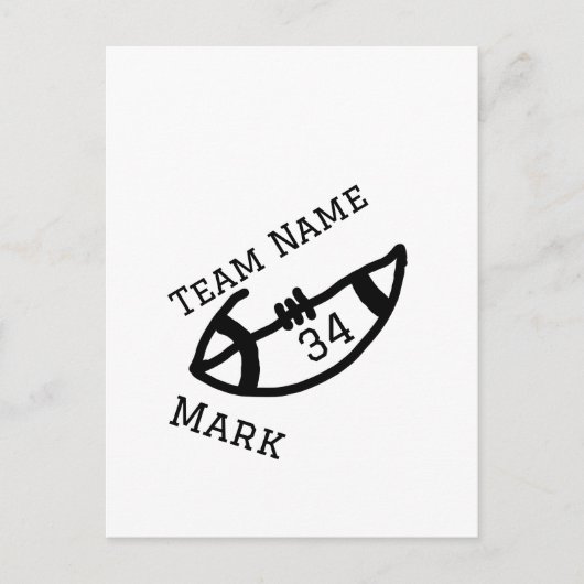 Teamnaam Speler toevoegen Naam Datum Sport mannen Briefkaart (Voorkant)