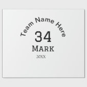 Teamnaam Speler toevoegen Naam Datum Sport mannen Cadeaupapier (Vlak)