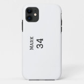 Teamnaam Speler toevoegen Naam Datum Sport mannen Case-Mate iPhone Case (Achterkant)