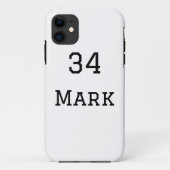 Teamnaam Speler toevoegen Naam Datum Sport mannen Case-Mate iPhone Case (Achterkant)