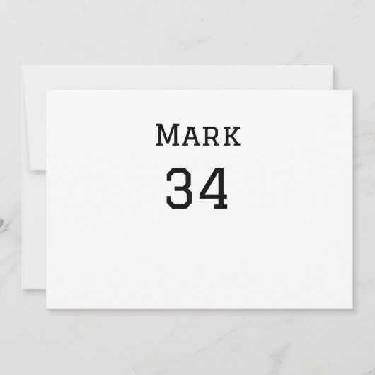 Teamnaam Speler toevoegen Naam Datum Sport mannen Feestdagenkaart (Voorkant)