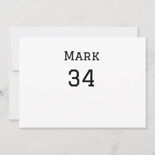 Teamnaam Speler toevoegen Naam Datum Sport mannen Feestdagenkaart