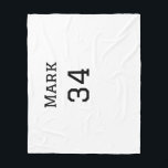 Teamnaam Speler toevoegen Naam Datum Sport mannen Fleece Deken<br><div class="desc">ontwerp</div>