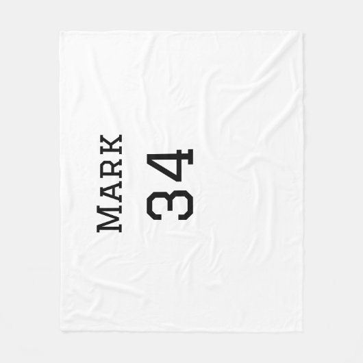 Teamnaam Speler toevoegen Naam Datum Sport mannen Fleece Deken (Voorkant)
