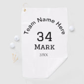 Teamnaam Speler toevoegen Naam Datum Sport mannen Golfhanddoek (Insitu)