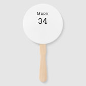 Teamnaam Speler toevoegen Naam Datum Sport mannen Handwaaier (Voorkant)