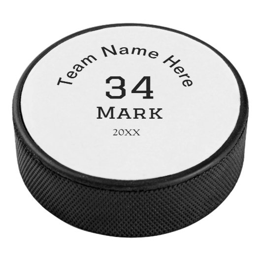 Teamnaam Speler toevoegen Naam Datum Sport mannen Hockey Puck (3/4)