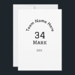 Teamnaam Speler toevoegen Naam Datum Sport mannen Kaart<br><div class="desc">ontwerp</div>