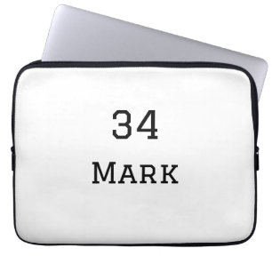 Teamnaam Speler toevoegen Naam Datum Sport mannen Laptop Sleeve