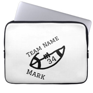 Teamnaam Speler toevoegen Naam Datum Sport mannen Laptop Sleeve