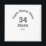 Teamnaam Speler toevoegen Naam Datum Sport mannen Magneet<br><div class="desc">ontwerp</div>