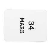 Teamnaam Speler toevoegen Naam Datum Sport mannen Magneet (Horizontaal)