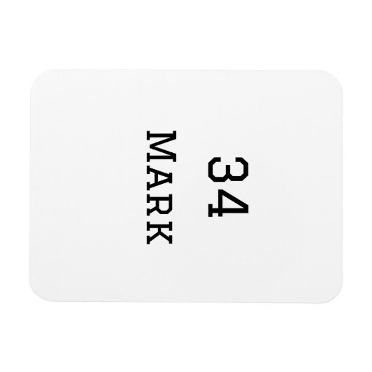 Teamnaam Speler toevoegen Naam Datum Sport mannen Magneet (Horizontaal)